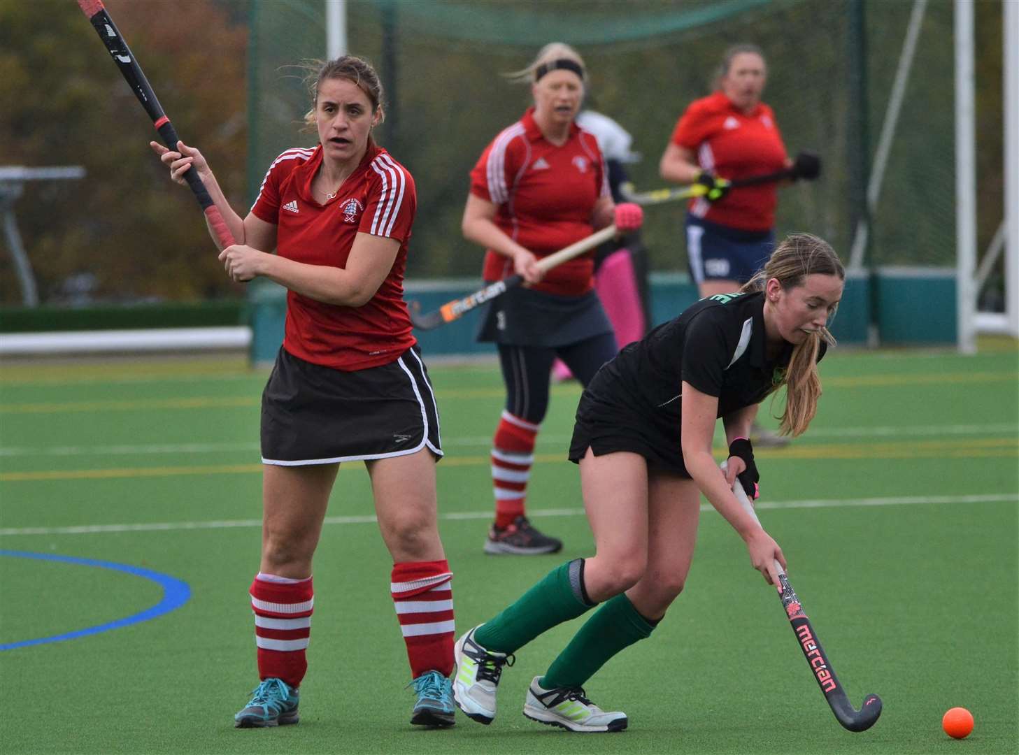 One South Berkshire player has the ball