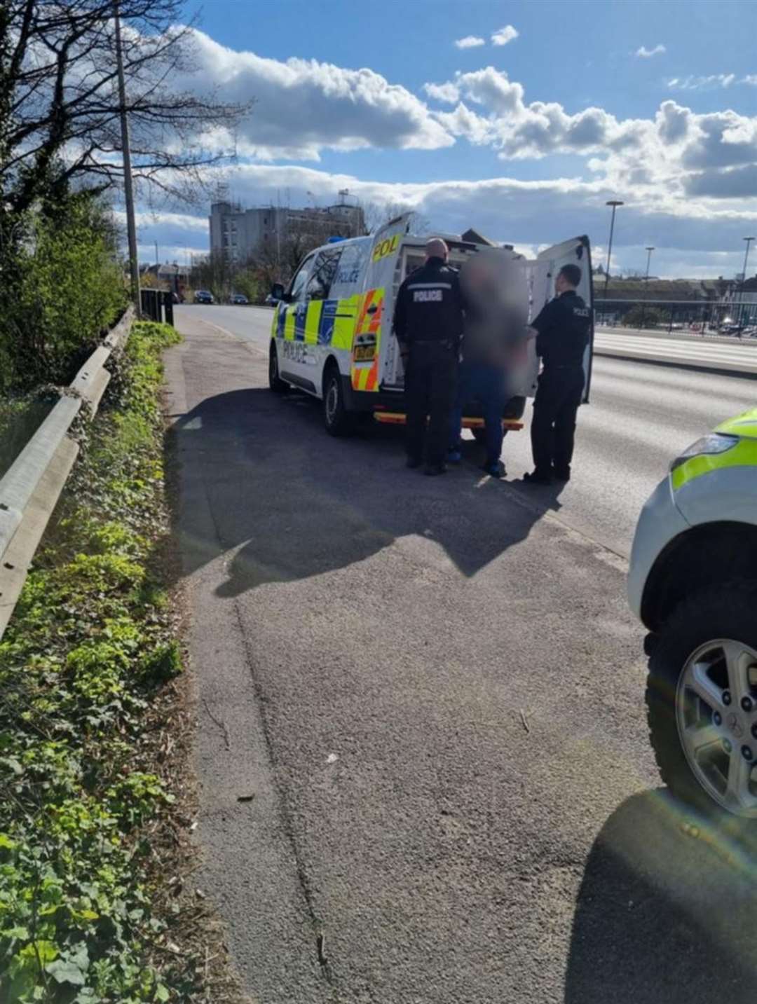 Thames Valley Police tweeted this image of the arrest today, credit: TVP
