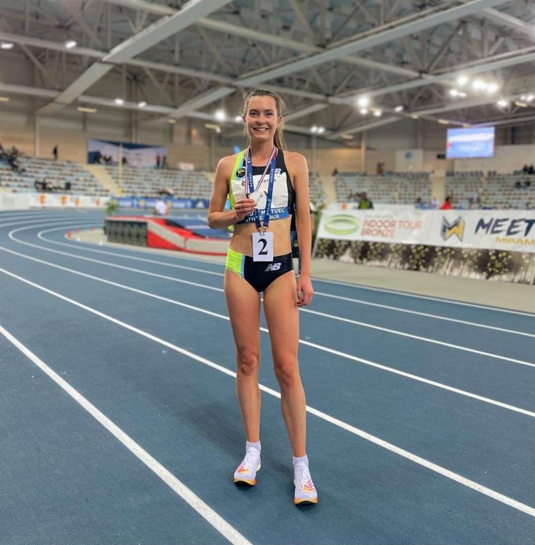 Fry after winning a silver medal in Miramas, France