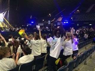 Parents, relatives and friends turn up to support the children. Picture by: Francis Baily