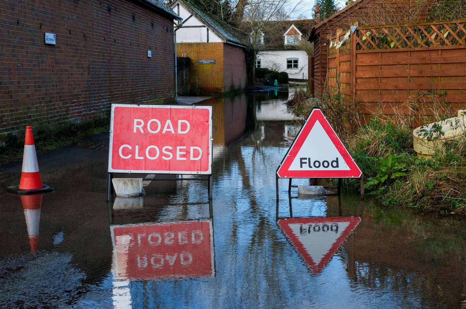 Roads in Eastbury remain closed due to the flooding that started more than a week ago
