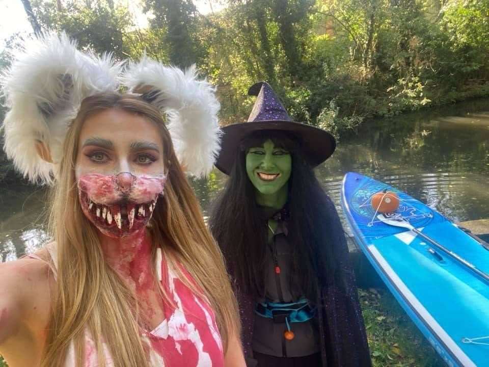 Halloween paddleboarding