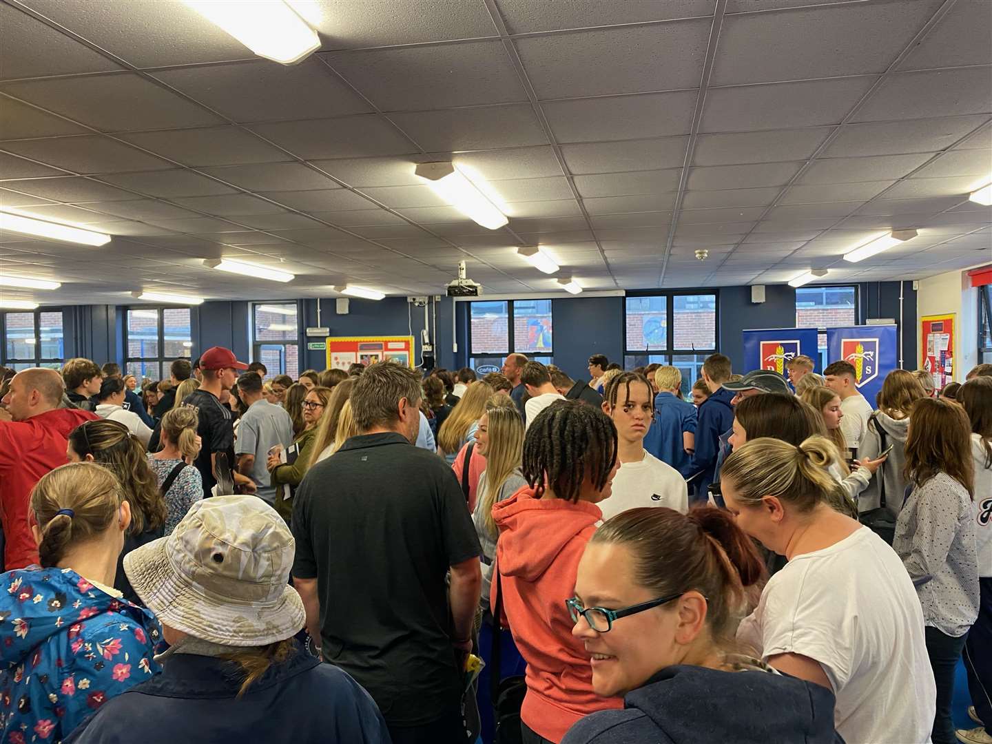 Students at The Downs School celebrating their GCSE results (58882153)