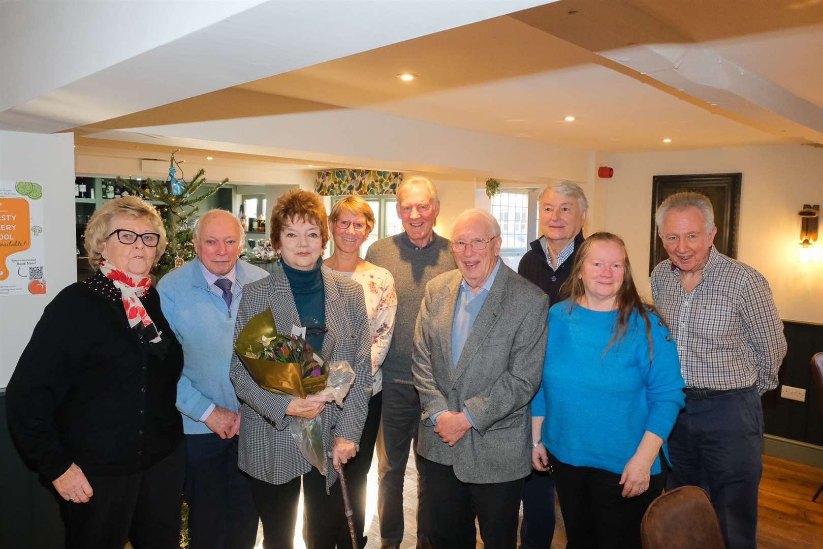 Liz Chaplin enjoyed a farewell event with other volunteers from the Newbury Cancer Care. Ref: 50-0621