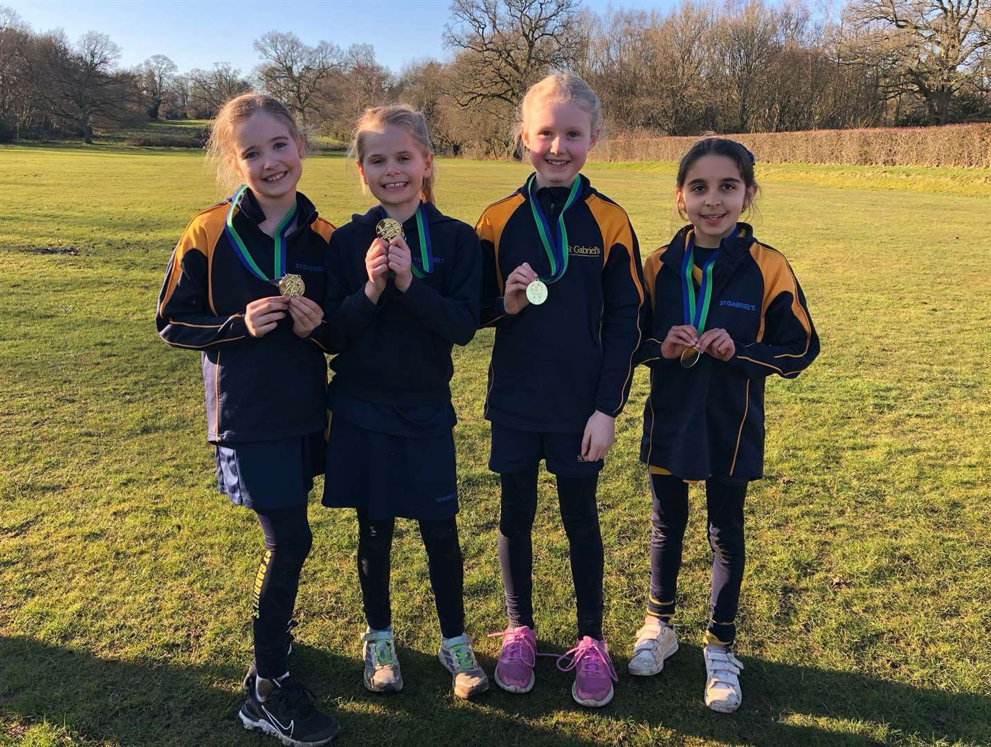 U9 Girls - Winners at Thorngrove School Cross Country event