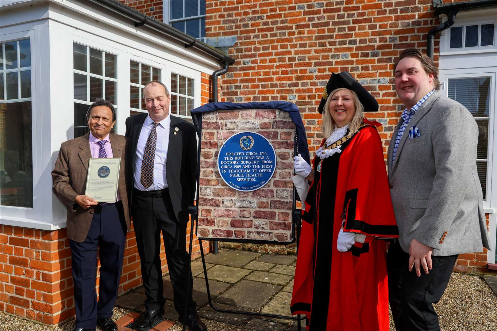 Roy Patel, Nick Young, Suzanne Adamantos and Chairman of the Heritage Working Party Nathan Gregory