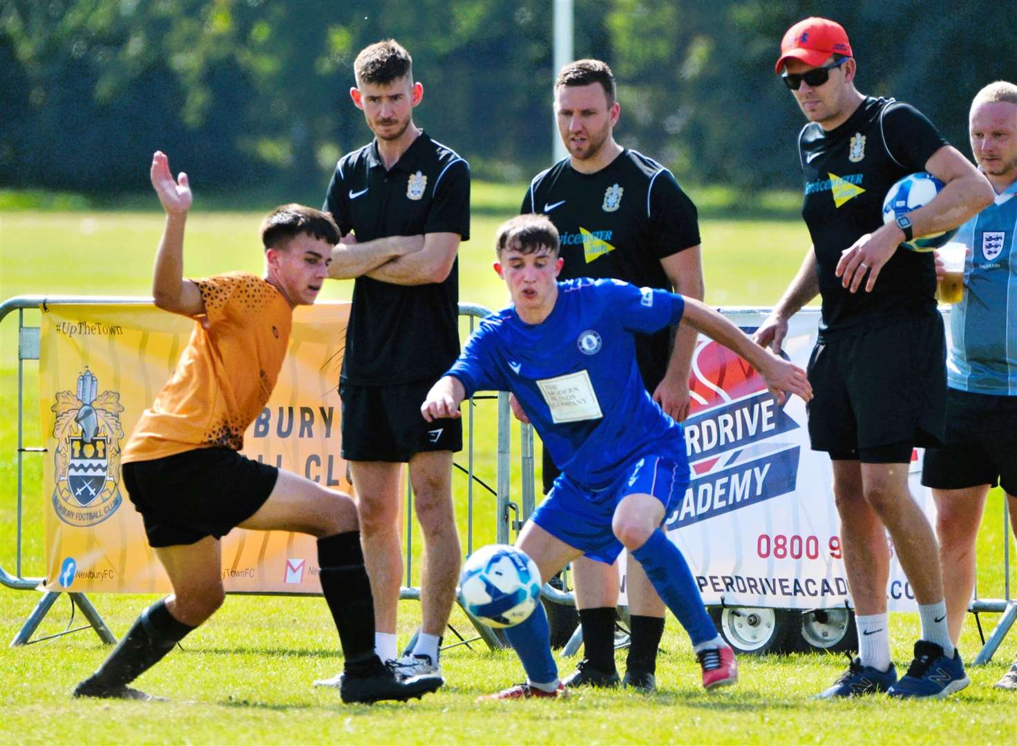 Ben Wickens (second from left) believes Newbury can compete for the league title