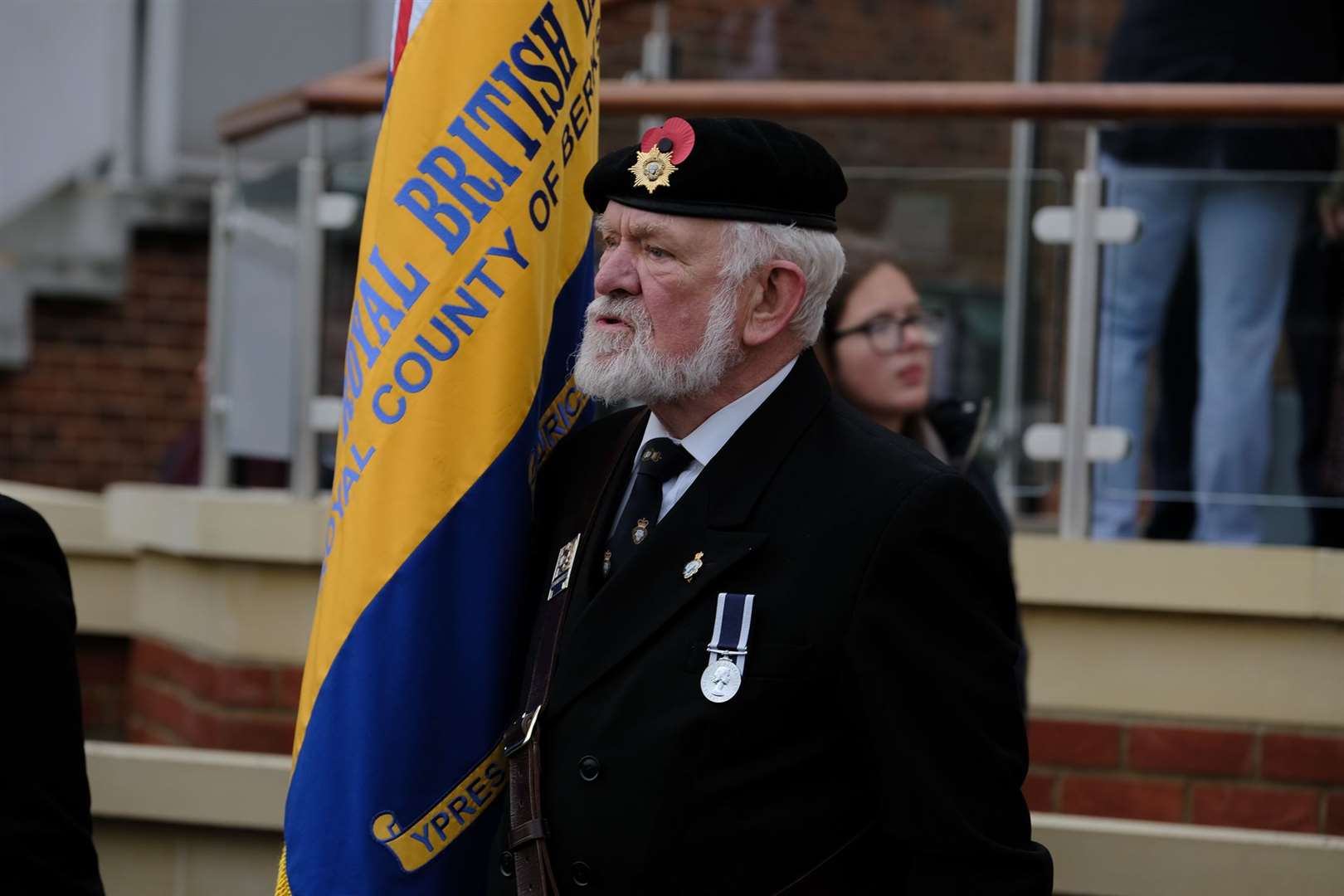The Poppy Appeal was launched at Newbury Racecourse