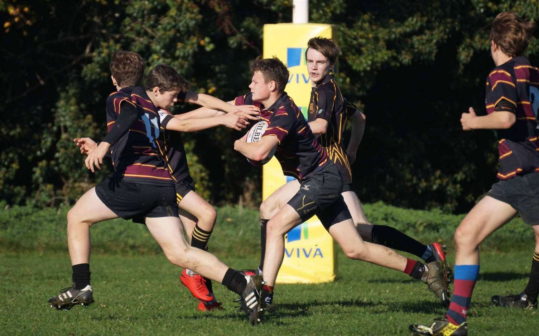 A young Ollie Allan in action for Hungerford RFC
