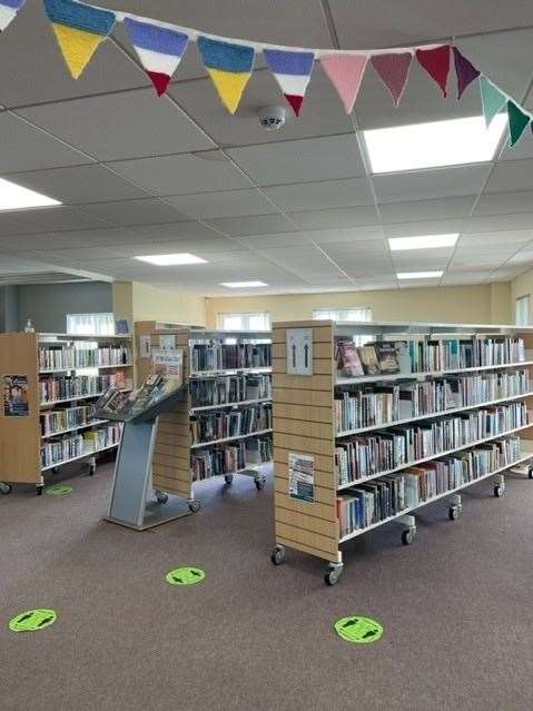 New LED lighting at Theale Library