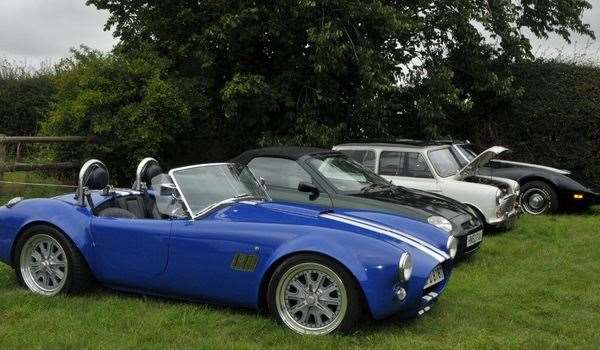 An AC Cobra in the line-up of cars Pic: Geoff Fletcher