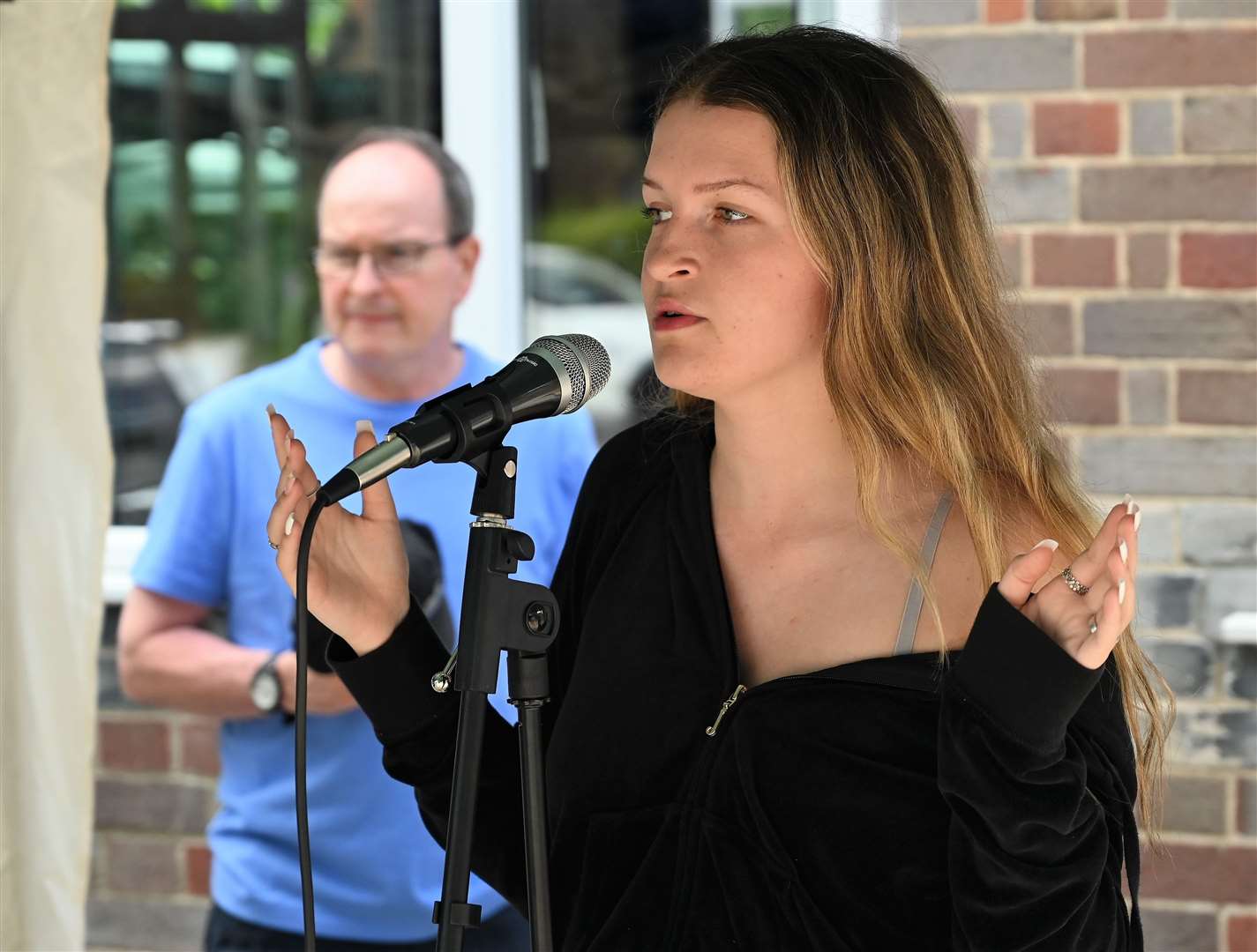 Olivia McBeth performed at the market