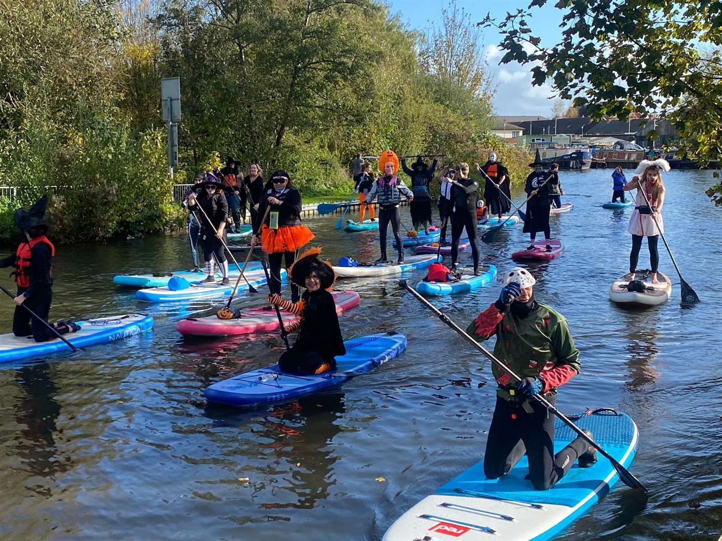 Halloween paddleboarding