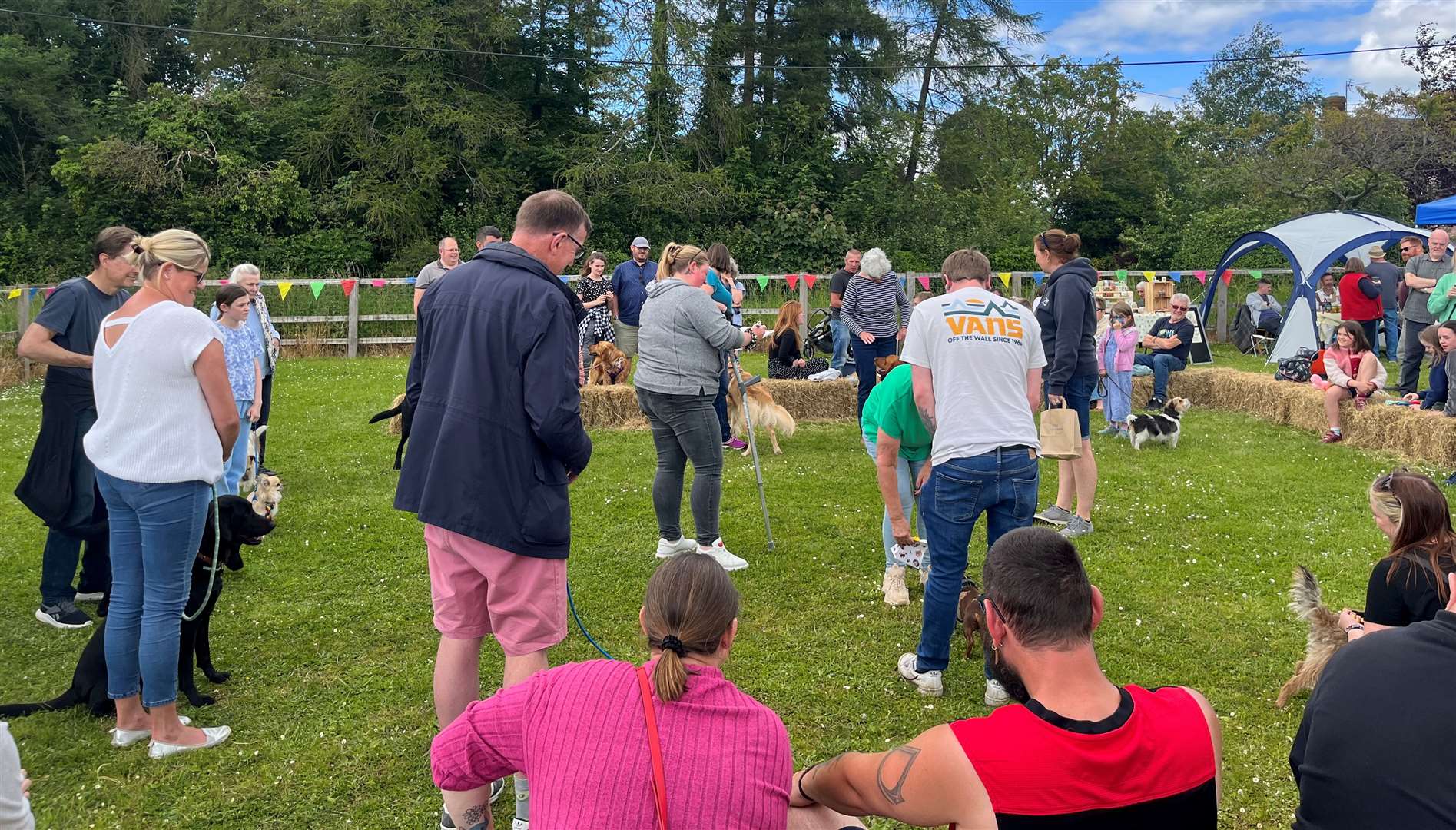 Visitors enjoying Chaddleworth Village Fete
