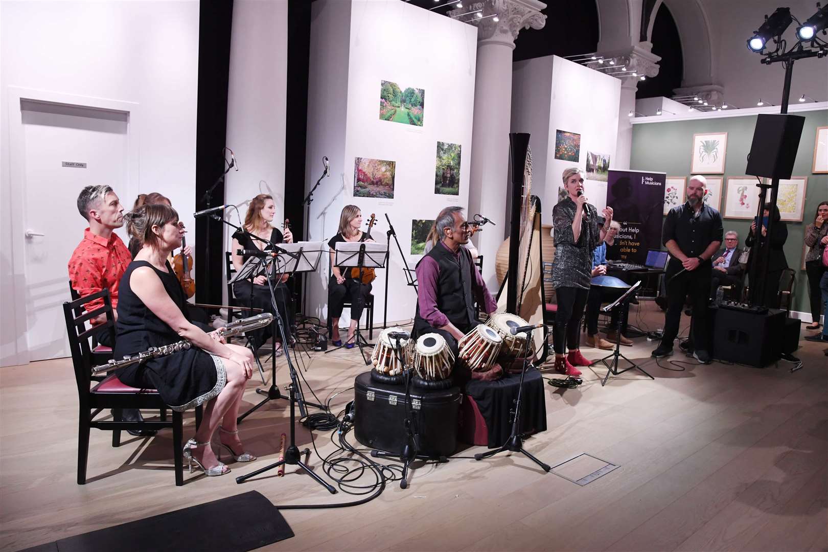 Nick Ellis, left, in the Catrin Finch Ensemble