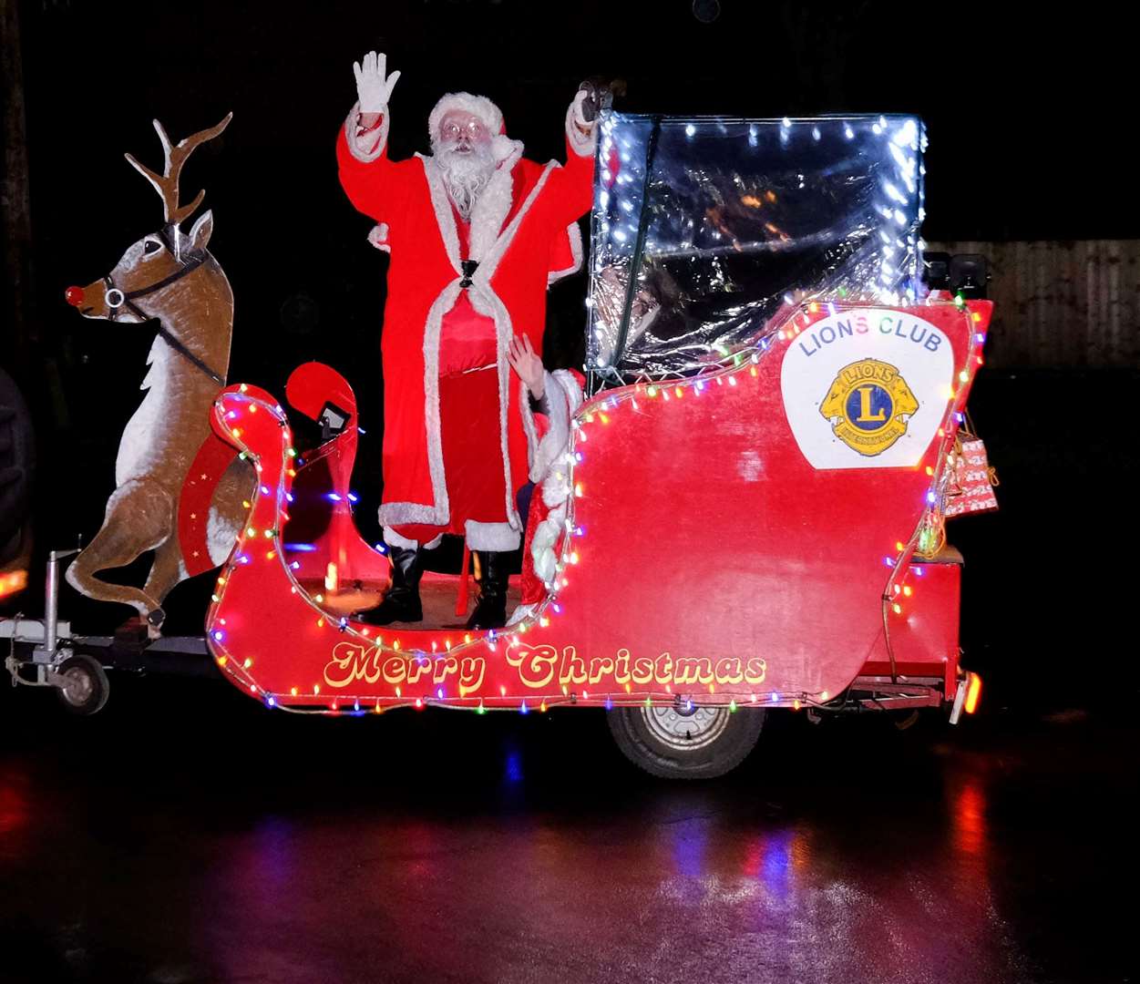 Santa journeying around West Berkshire in previous years