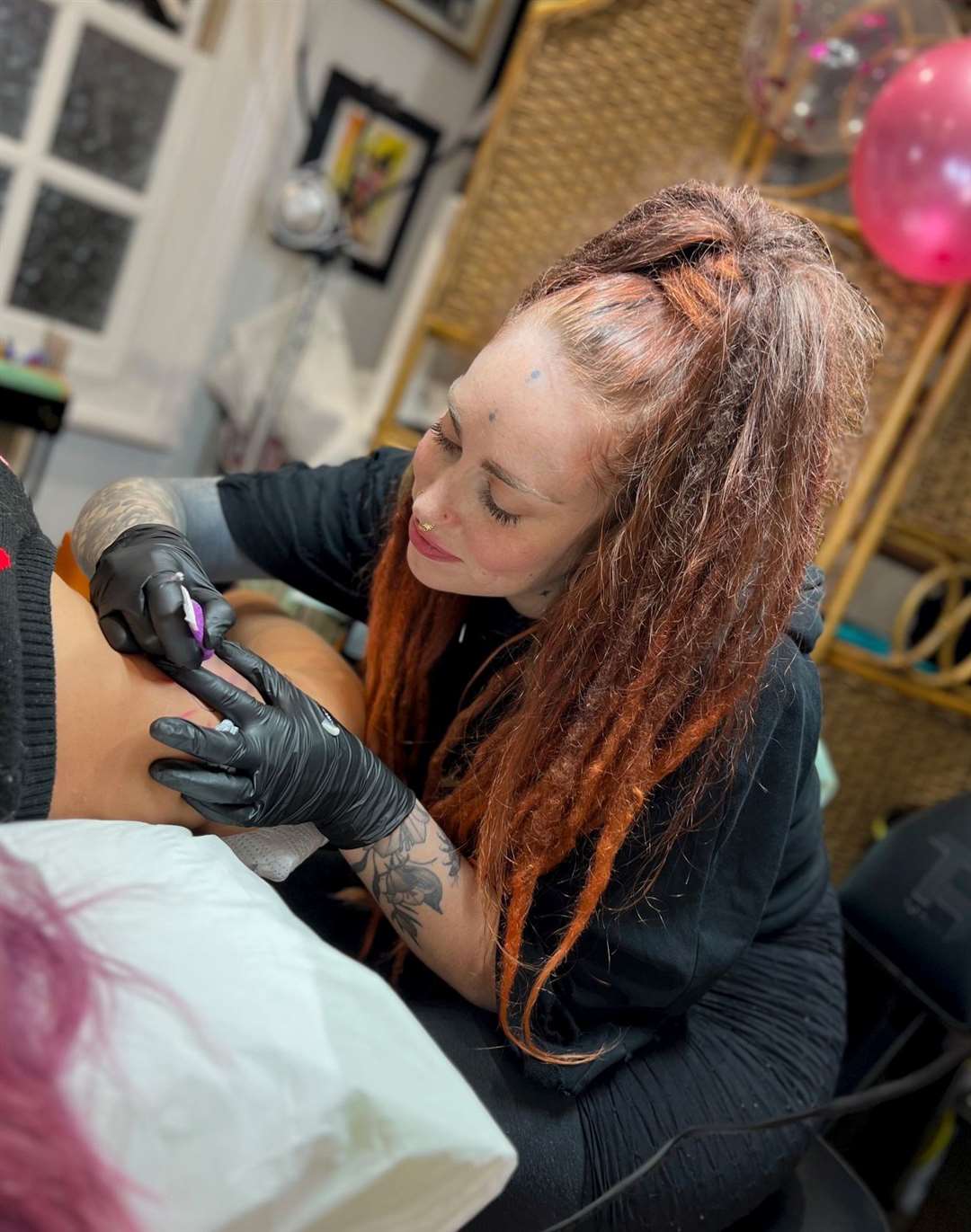 Thatcham Tattoo Fundraiser Empowering Breast Cancer Survivors Through Mastectomy Tattoo Alliance Support 2 Belle Atkins, picture: Mark Eastmond