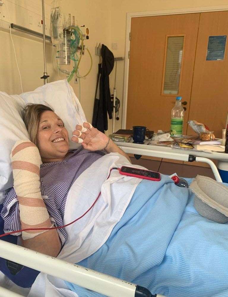 Beth during her recovery