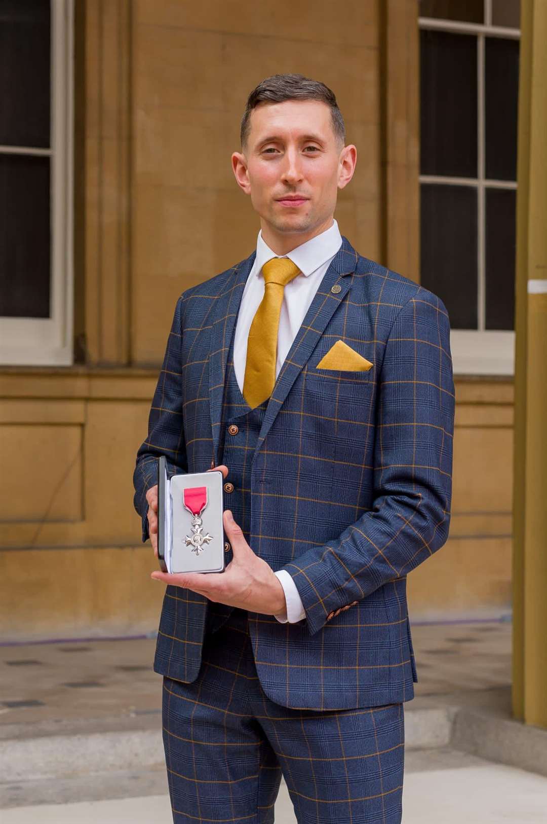 Broom-Edwards with his MBE