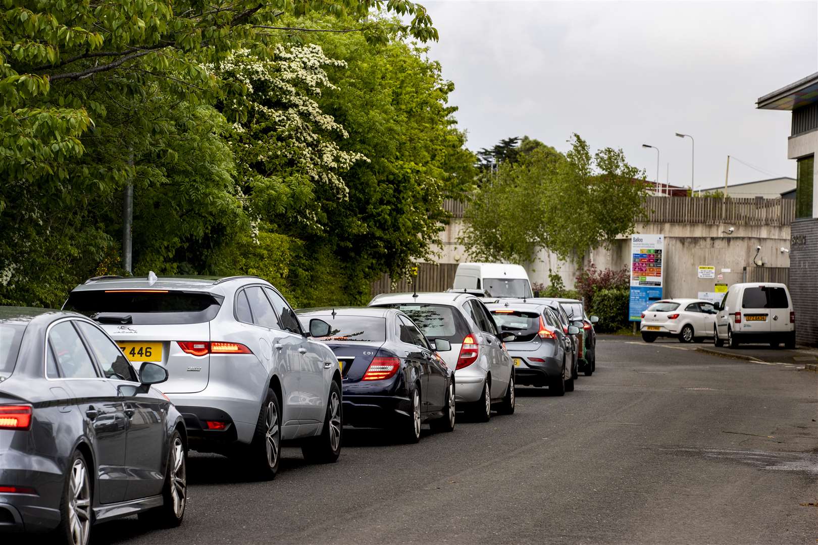 People queued for hours on Monday as recycling and garden centres opened their doors for the first time in weeks (Liam McBurney/PA)