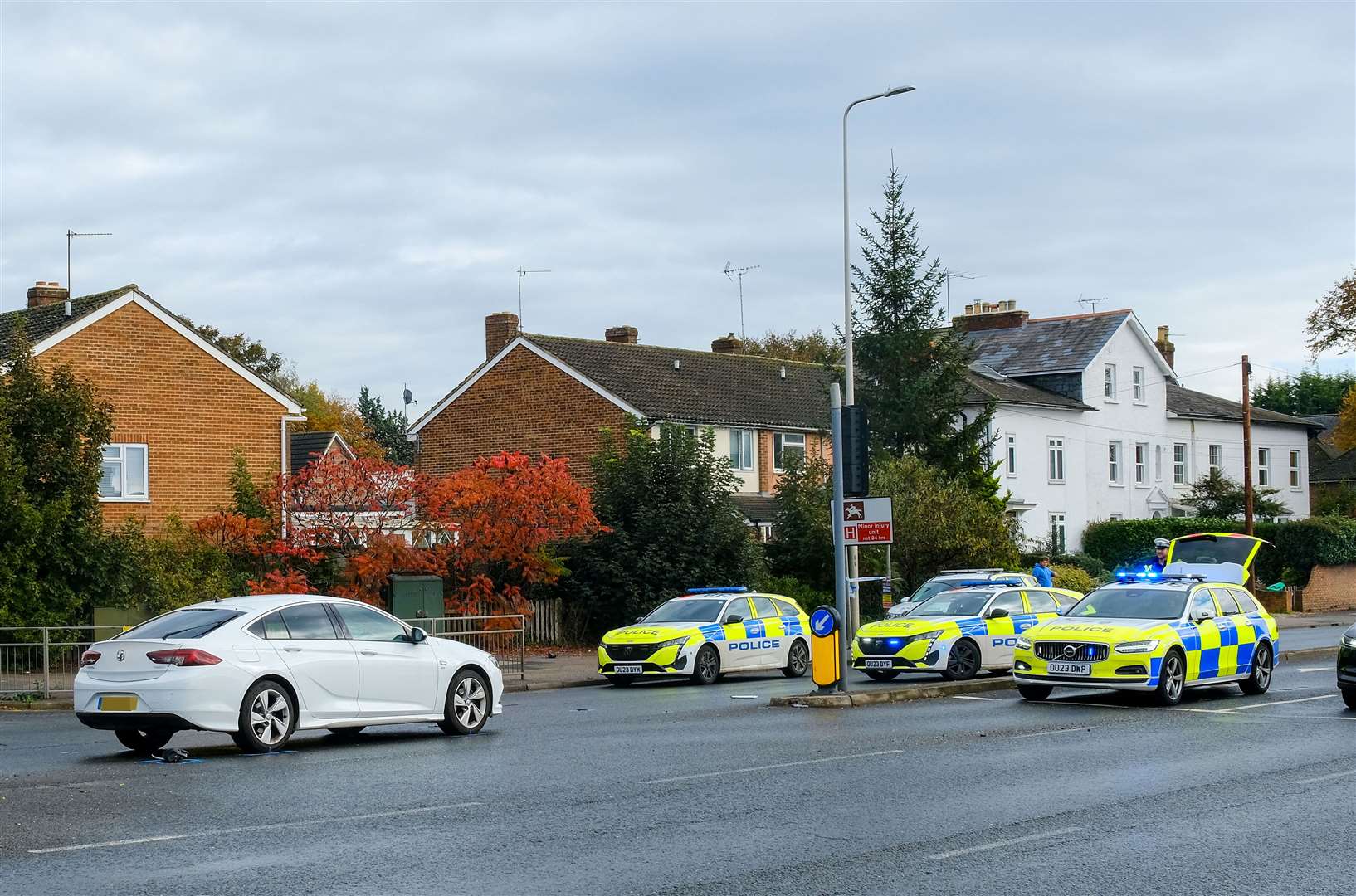 Car crash on A4 in Newbury