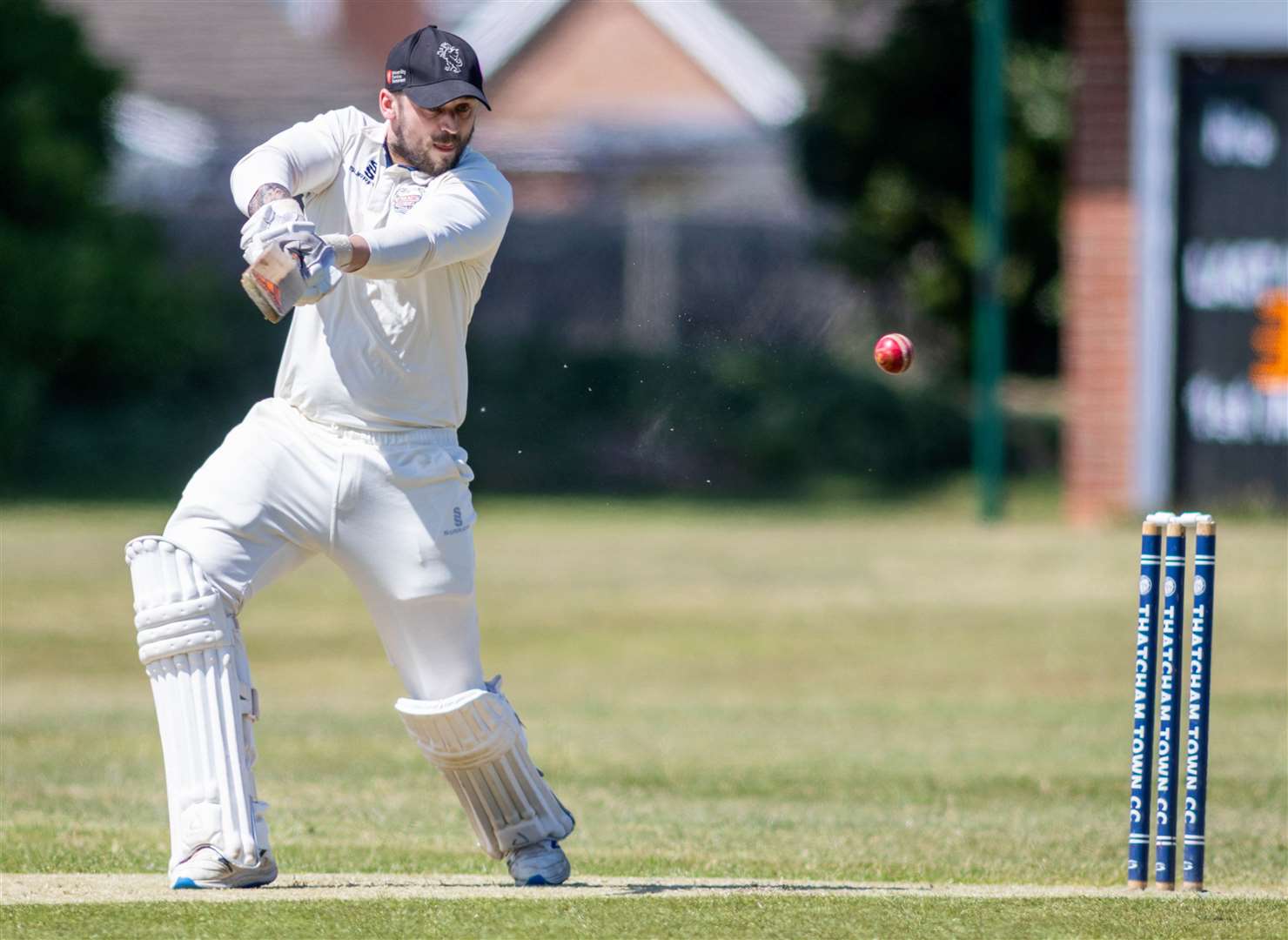 Thatcham vs Purley - Purley batsman Robbie Jeffrey