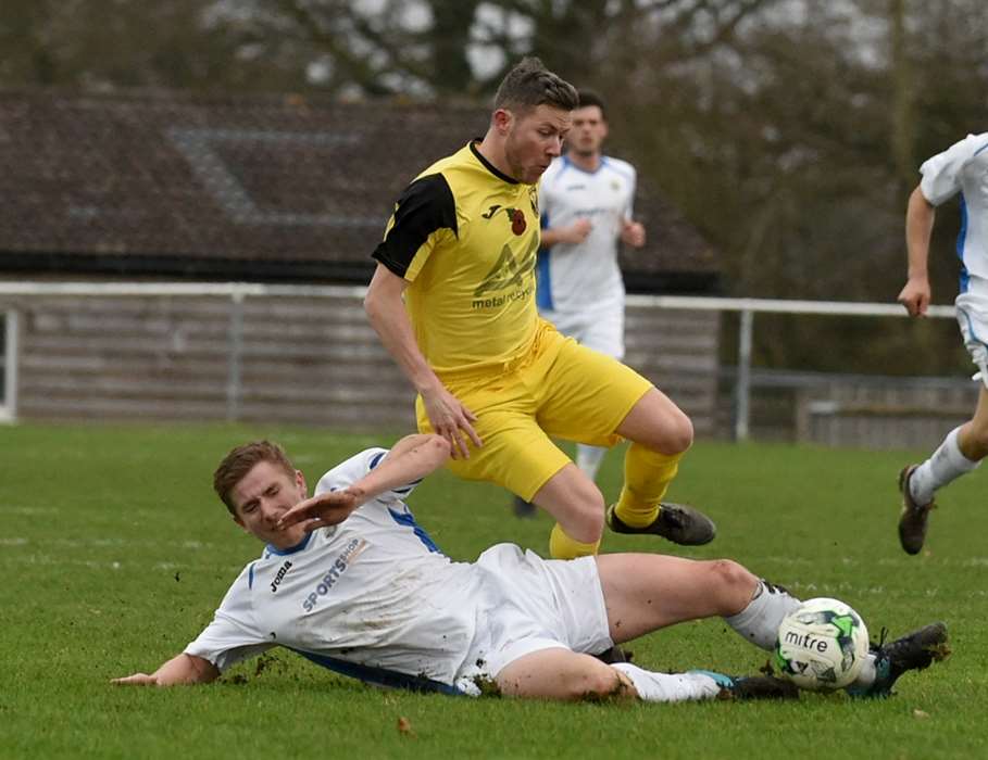 Tadley's Grant Powell scored a superb goal in the defeat at Newport (IOW)