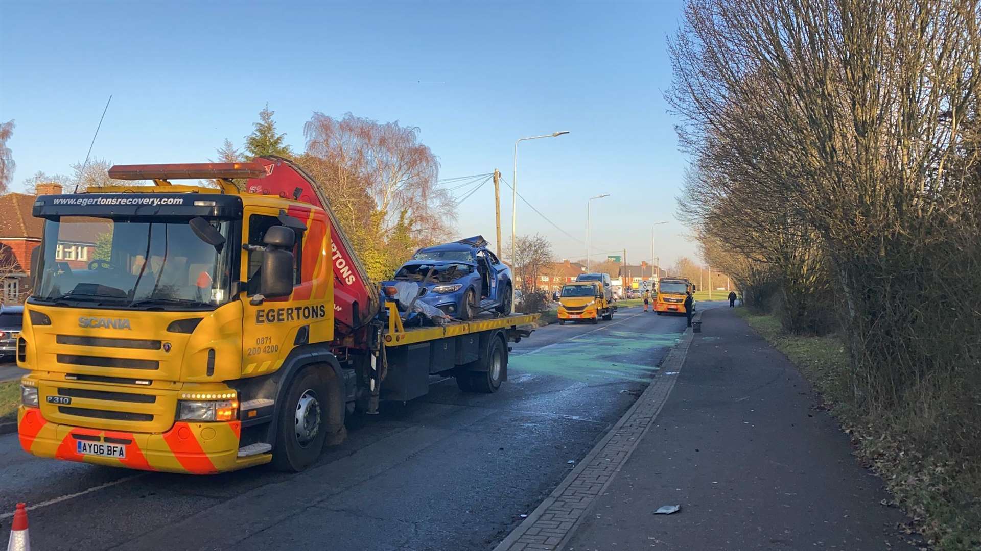 The aftermath of this afternoon's crash