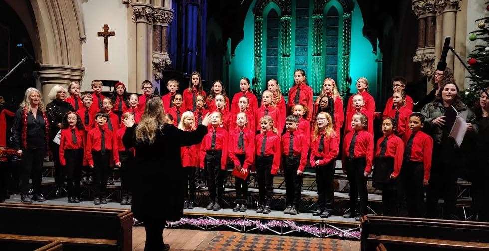 Calcot Junior Choir performing in Reading