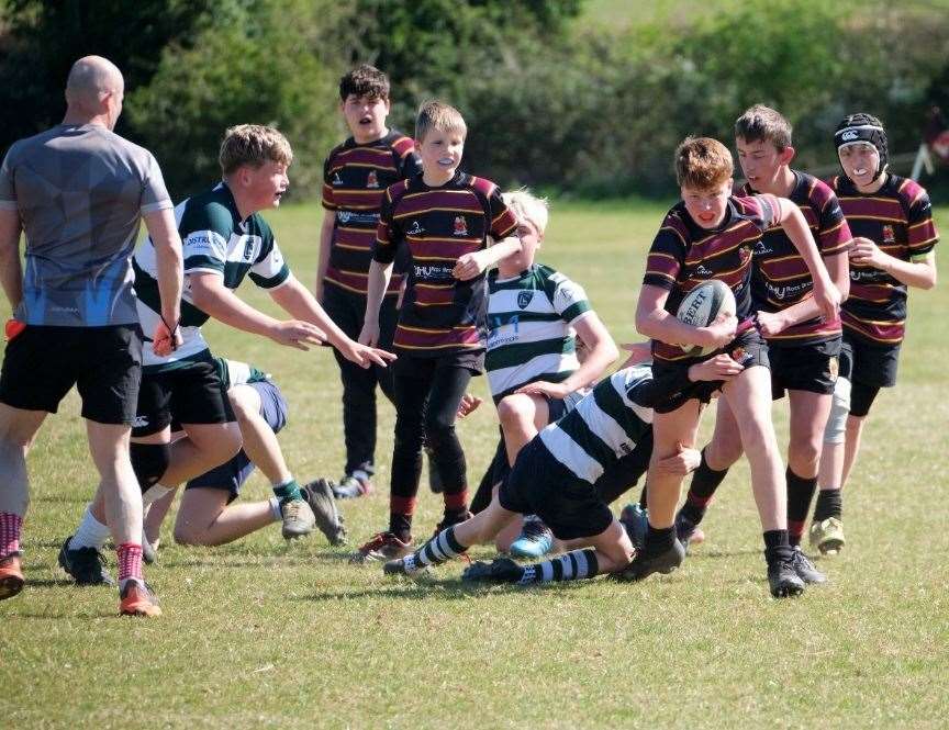 Hungerford Hurricanes on the attack against Reading - Photo: Simon Peel