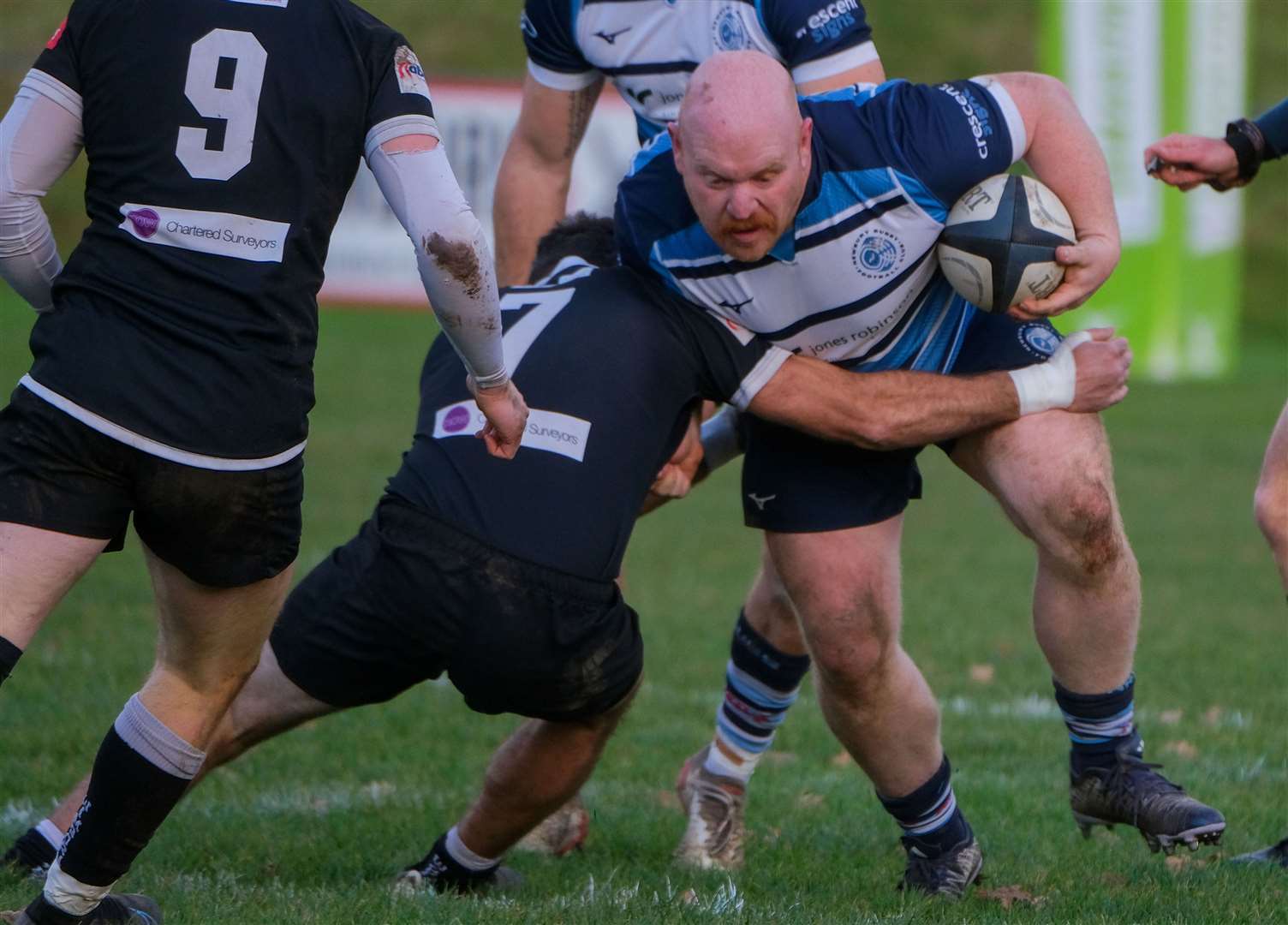 Prop George Robinson-Slater looks to ride a tackle