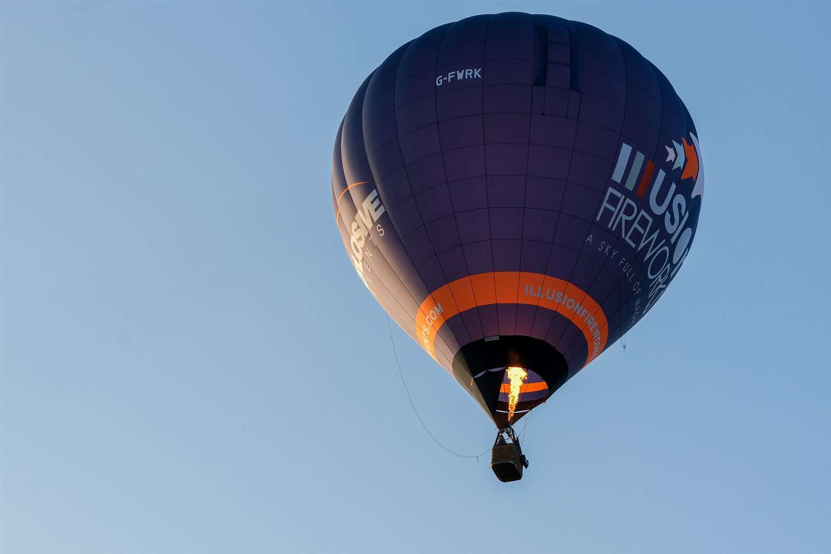 The early morning balloon ascent at the Berkshire Balloon Fiesta