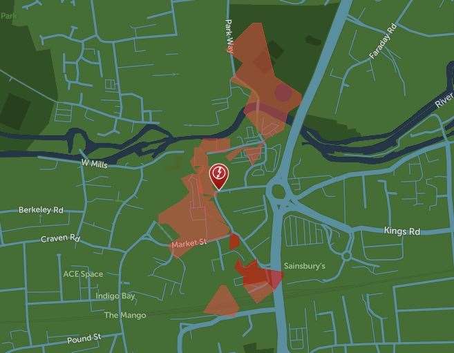 This is a map of the affected area