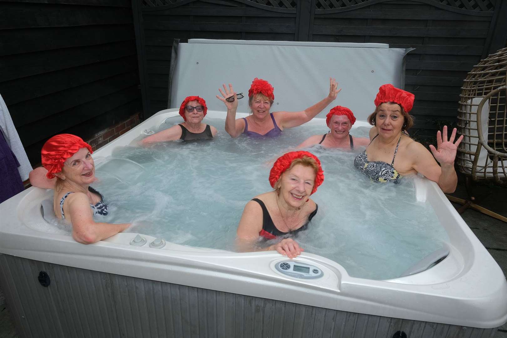 The Racy Fillies of Newbury enjoying what the spa has to offer