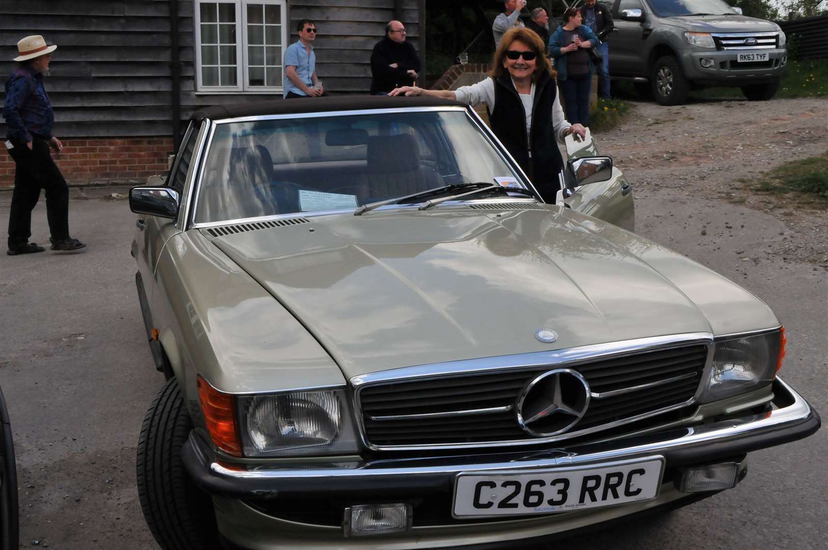 Maureen Aitken has had her 1986 Mercedes 300SL from new, picture Geoff Fletcher