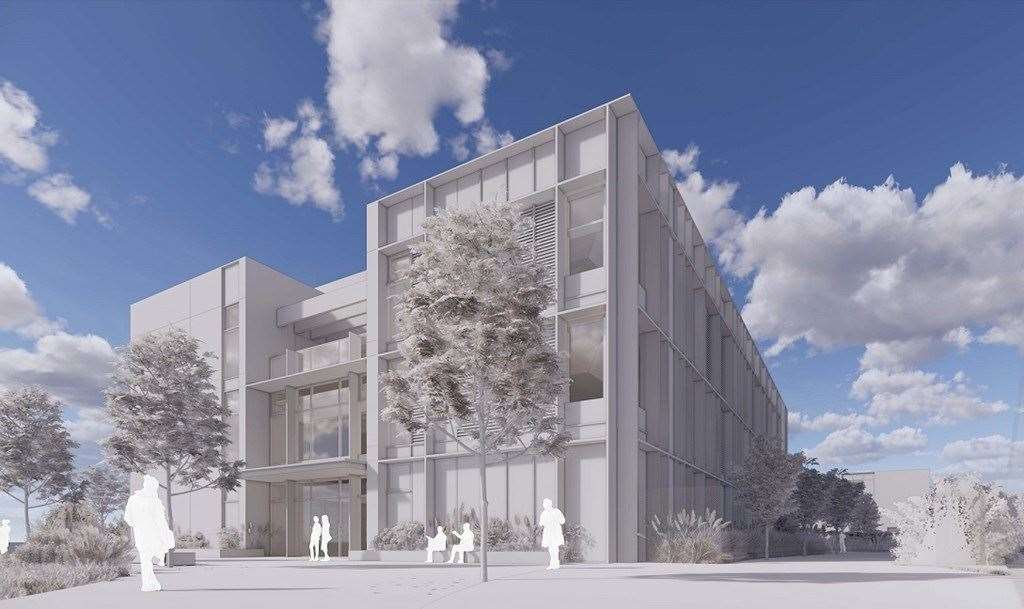Artist's impressions of the new forensics building Picture: TVP