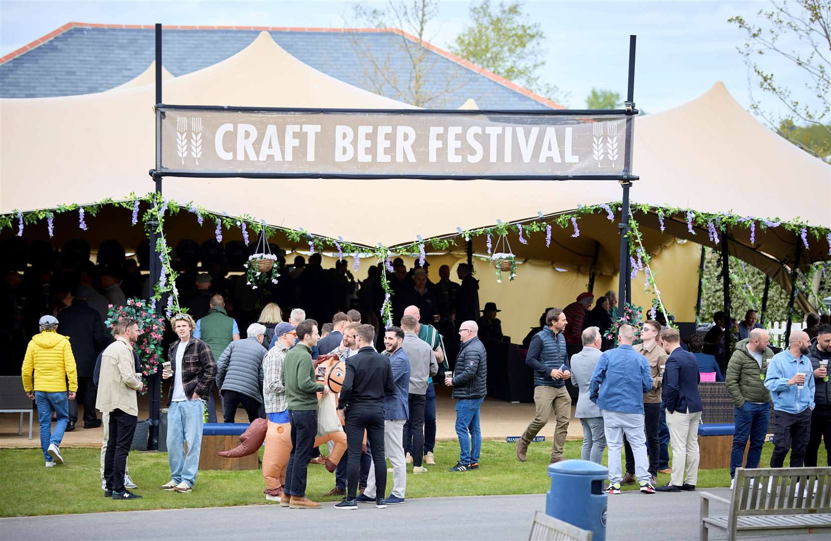 Craft beer festival at the Flat season opener The Dubai Duty Free Spring Trials Weekend at Newbury Racecourse
