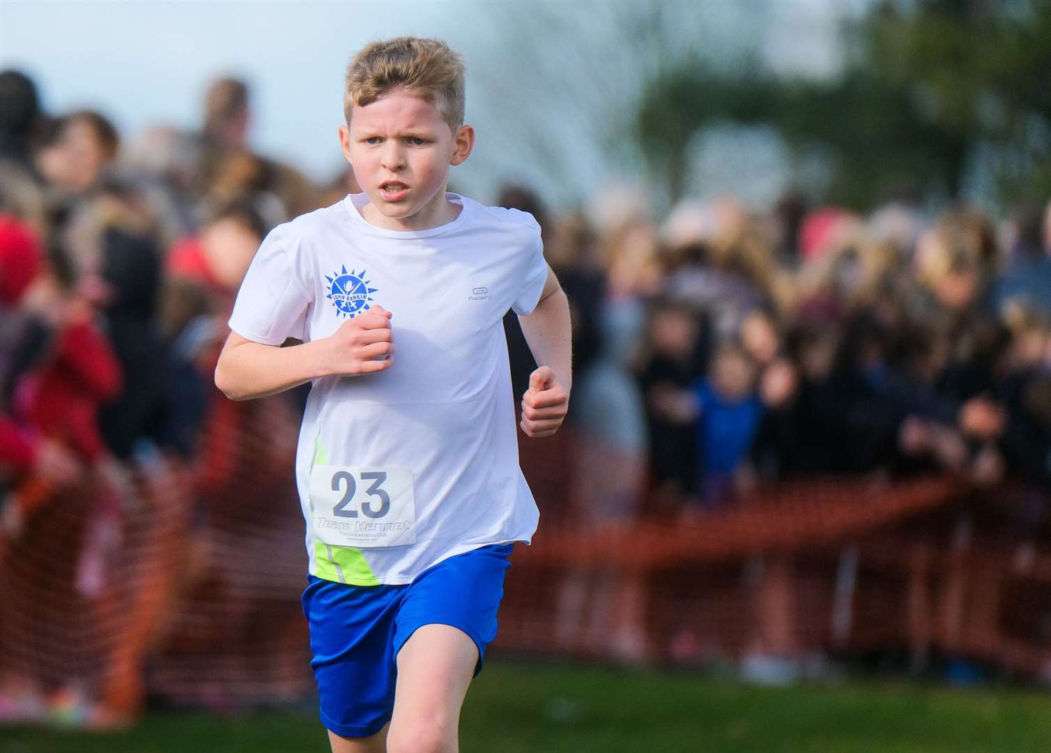 Rupert Knight wins the Year 5 and 6 boys race