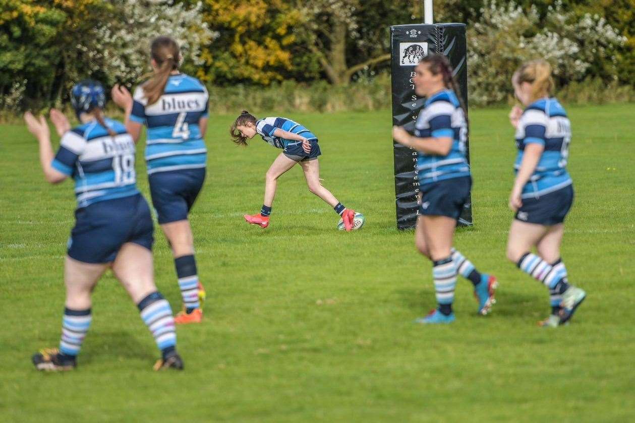 Chloe Darby scored four times on her Blues debut. Pic: Alan Swan Photography