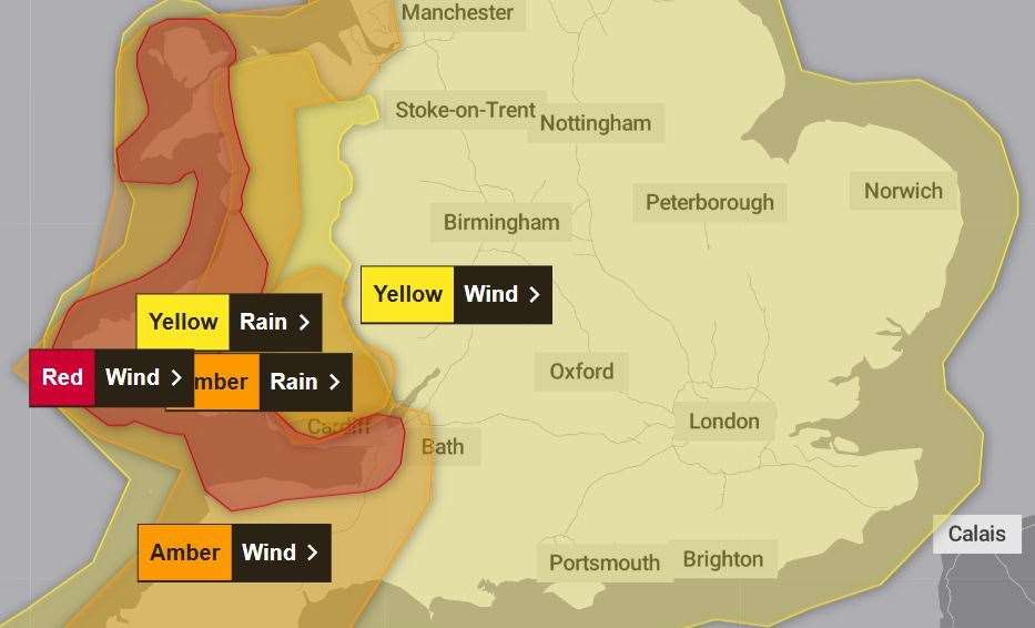 Red wind warning issued for weekend as Storm Darragh approaches