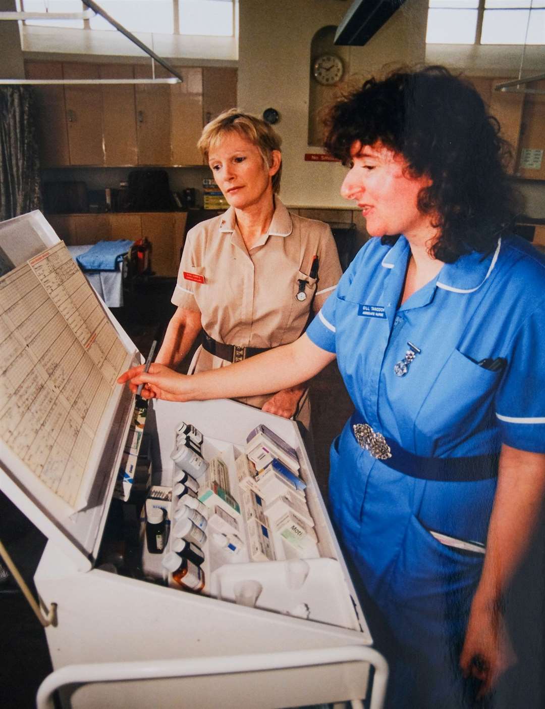 Staff Nurse Nina Harris and Gill Tancock Assistant Nurse Newbury District Hospital 1999