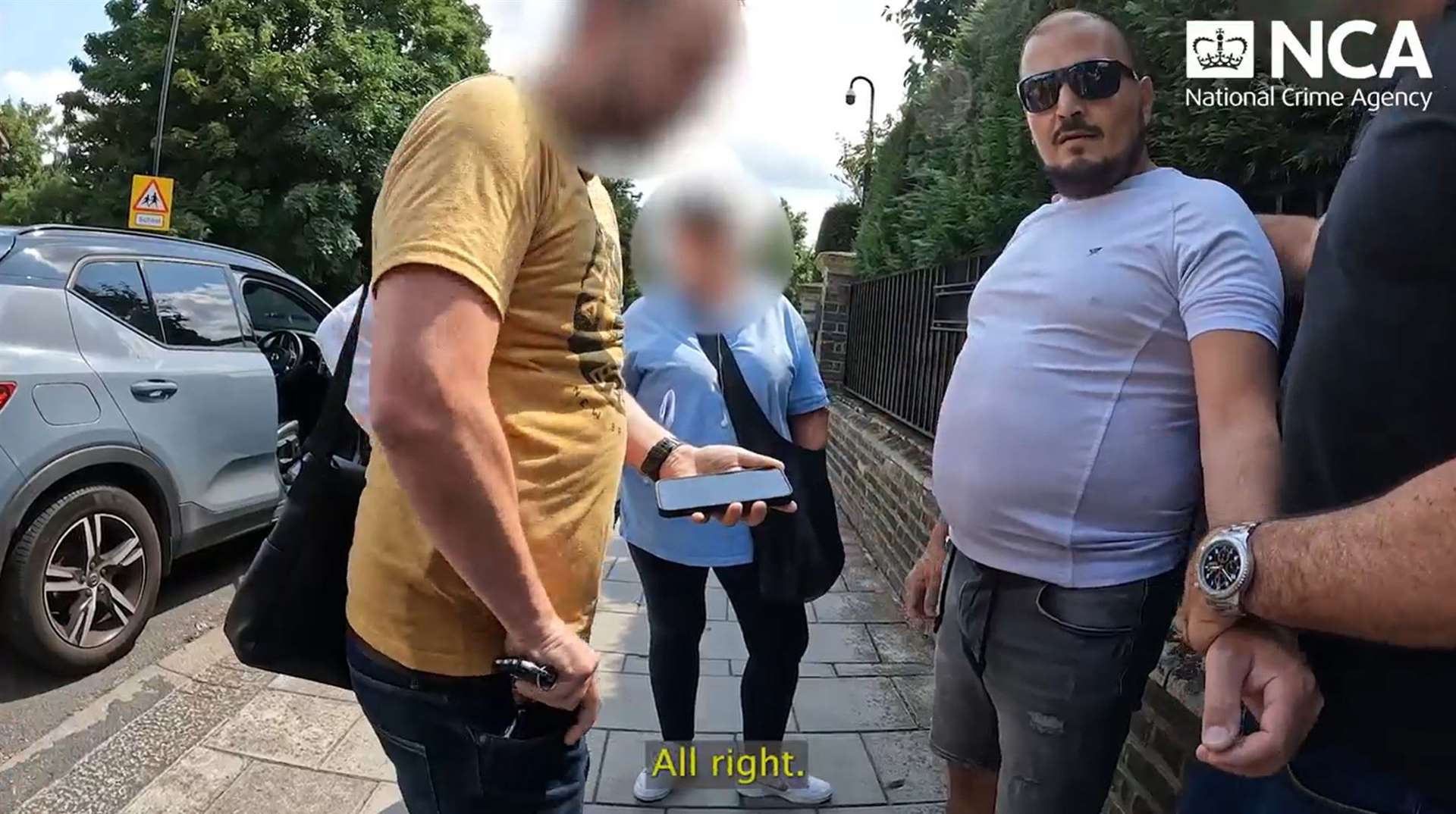 Screengrab taken from body-worn footage of the arrest of Egyptian national Ahmed Ramadan Mohamad Ebid (National Crime Agency/PA)