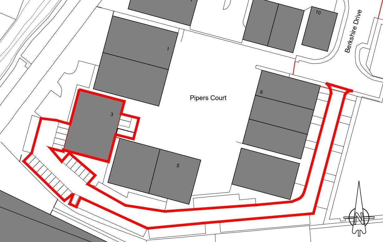 Unit 3 (Pipers Court, Berkshire Drive) is much larger than the applicant’s existing unit