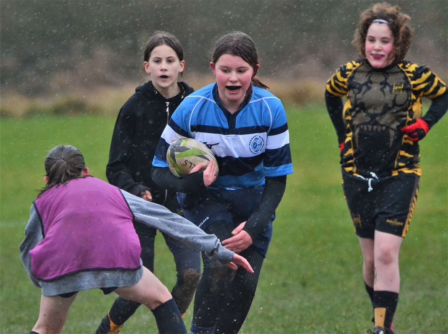 Under 13 girls rugby teams from across Berkshire and Hampshire took part in a Pitch Up and Play event in Newbury