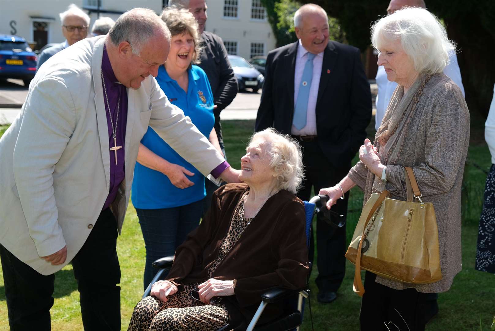 Cissie Edward 103 years with Bishop of Basingstoke Rt Revd David Williams. (56524882)