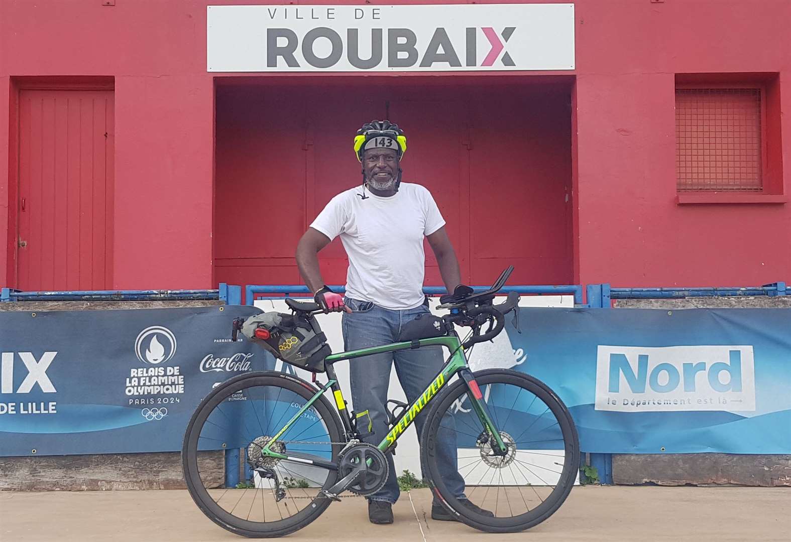 Mr Bobb at the start line in France