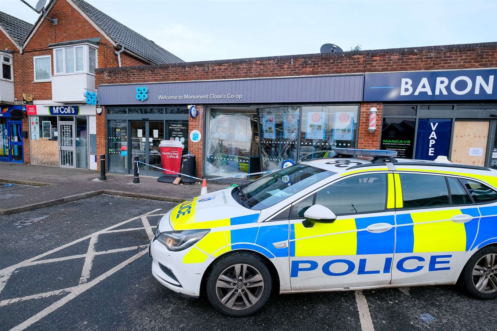 Wash Common's Co-Op store was ram-raided last night. (61895738)