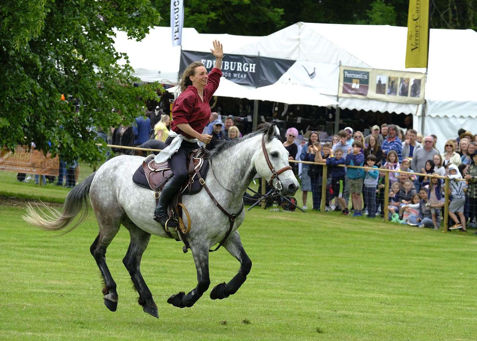 Lady Emma shows off her skills