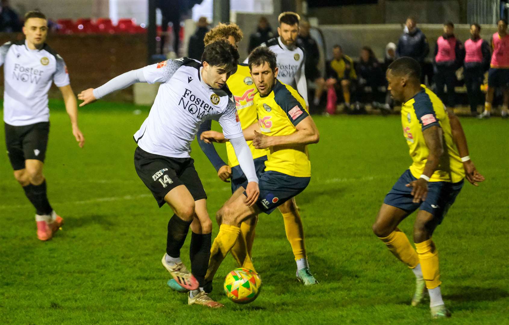 Elis Watts was Hungerford’s likeliest route to a goal as Town failed to score at home for the second game in succession. Pictures by Phil Cannings