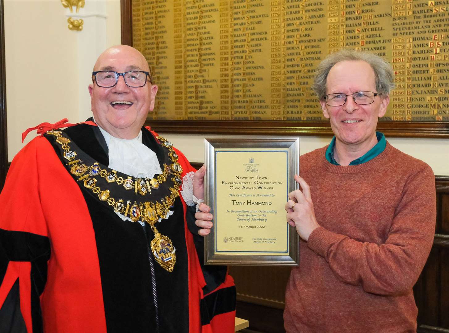 Newbury Civic Awards Winner for Environmental Contribution.Tony Hammond. (55512070)